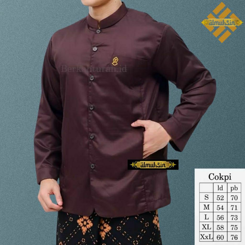 พิเศษ jasco เสื้อเชิ้ตโคโกะแขนยาวพิเศษ, เสื้อเชิ้ตมุสลิมผู้ชาย, เสื้อเชิ้ตโคโกะสมัยใหม่กึ่งทางการธรร