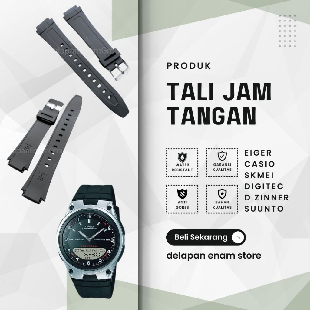 Casio AW80 AW-80 AW82 AW-82 นาฬิกาสายยาง