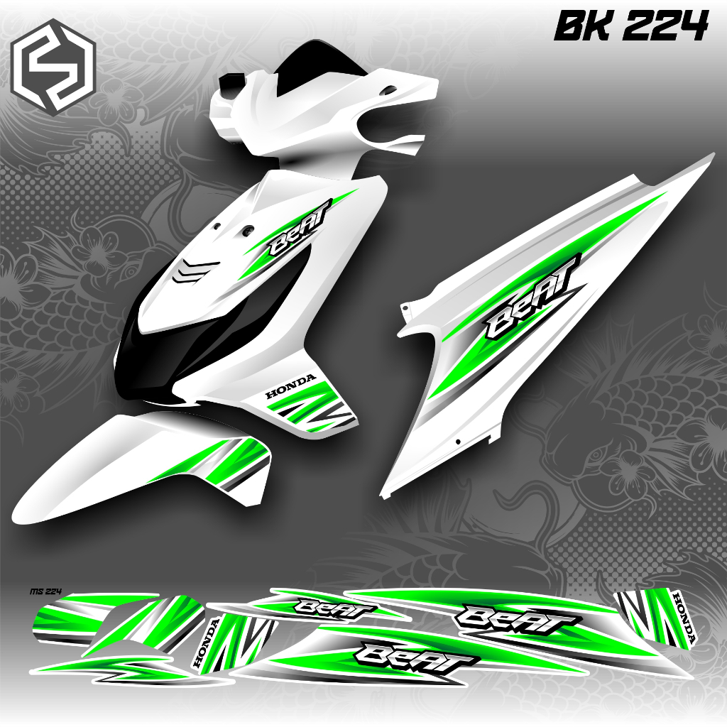 HONDA BEAT CARBU ICON RACING STRIPING THAILAND VARIATIONS BK 220 / BK 228