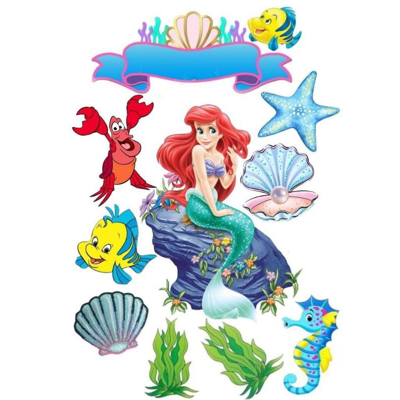 ตอนที่ 2 | ARIEL PRINCESS/Topper Ariel Mermaid Birthday Request ชื่อ/ตกแต่งเค้กวันเกิด ARIEL PRINCES