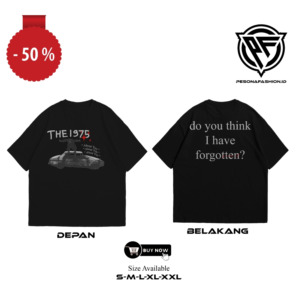 Premium Cotton Printing DTF เสื้อยืดผู้ชายและผู้หญิง StreetWear About You The 1975 - Premium Distro