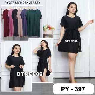 Dtree . ( PREMIUM QUALITY ) LALITA DRESS SPANDEK SUTRA / BAJU TIDUR WANITA ( 397 )