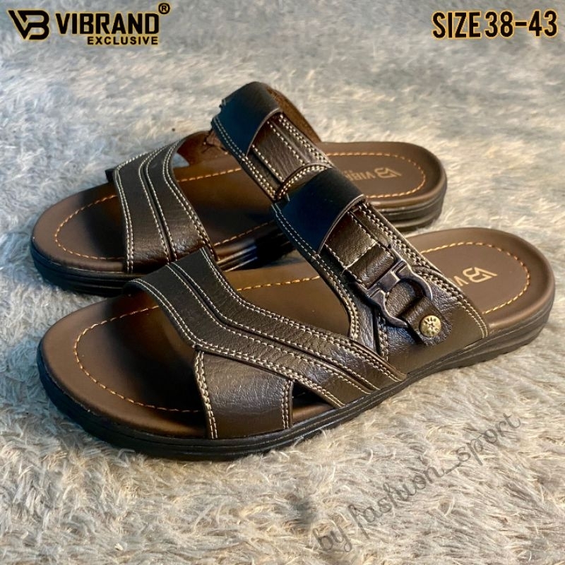 รองเท้าแตะลําลองผู้ชาย VBRAND ของแท้ วัสดุคุณภาพ