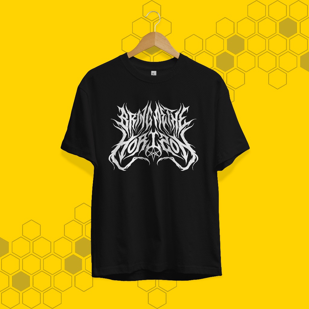 เสื้อยืด Bring me The Horizon สีดําและสีขาวสําหรับเด็กและผู้ใหญ่