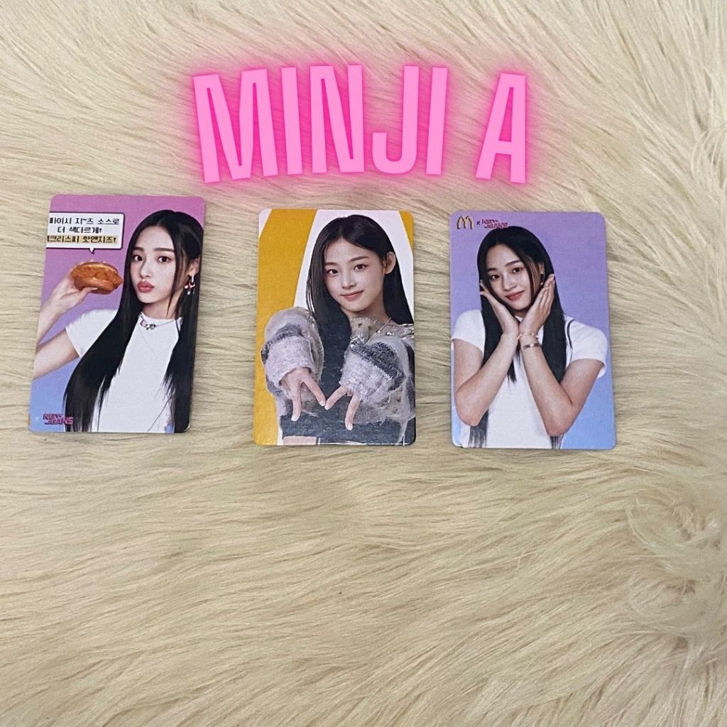 Photocard New Jeans Minji, Hanni, Danielle unofficial