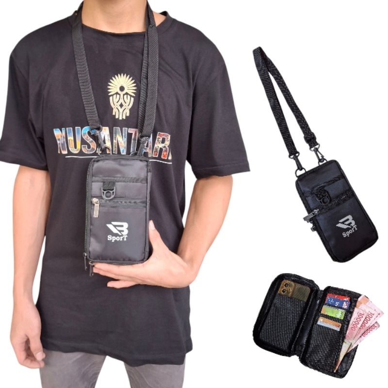 HP Sling Phone Bsport Sling Pouch Wallet Mens Hanging Wallet Mobile Phone Bag Mobile Phone Slingbag 