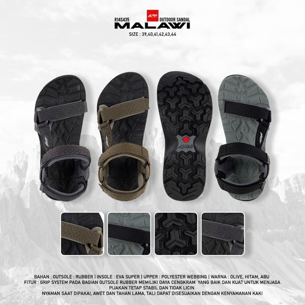 Malawi Arei Outdoorgear รองเท้าแตะผู้ชาย Cross