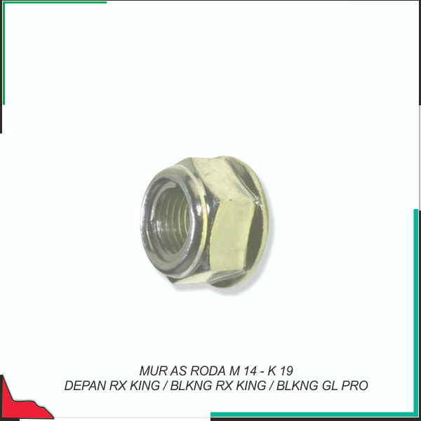 M 14 - K 19 น็อตเพลาล้อหน้า Rx King / Black Rx King / Black Gl Pro