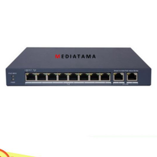 SWITCH POE 8 พอร์ต 2Uplink 8+2PORTS 10/100MBPS SWITCH HUB POE 4Port 2 พอร์ต Uplink Gigabyte
