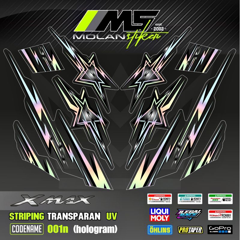 Decal สติกเกอร์ Striping Variation โปร่งใส Uv Xmax เชื่อมต่อ Xmax ใหม่ Xmax Star Xmax V2 Xmax Gen 2 