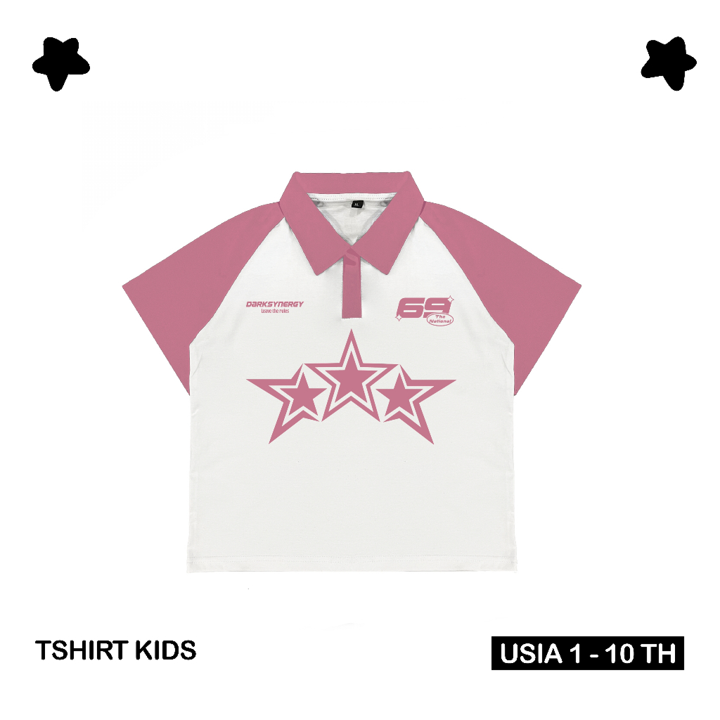 ChildOfNation Polo Shirt Kids Darksynergy Rugby Pink Kids Collar Shirt
