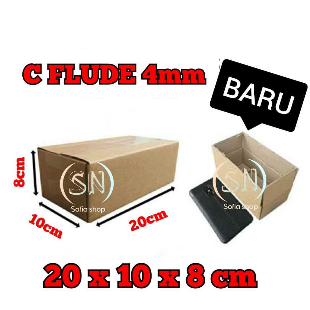 C-FLUDE 4MM PACKING CARDBOARD 20x10x8cm / ONLINE SHOP PACKING CARDBOARD 20 x 10 x 8 CM
