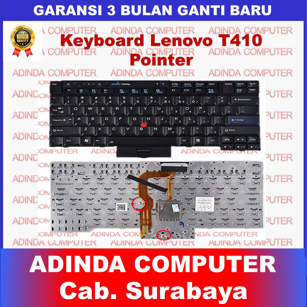 Lenovo Thinkpad T410 T520 T520i W510 W520 X220 X220i X220s X220t E410 คีย์บอร์ด