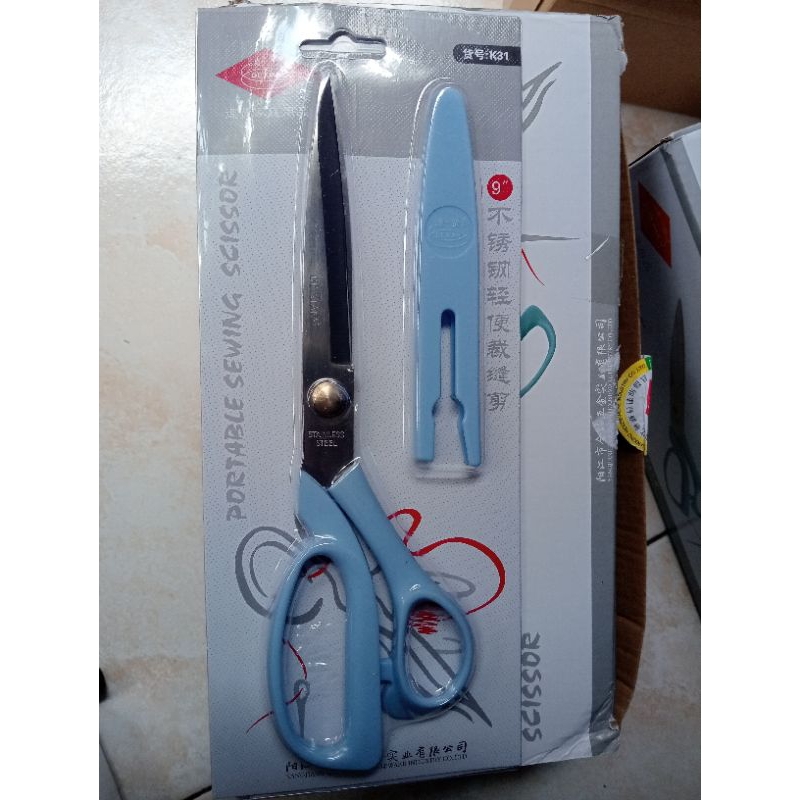 กรรไกรตัดผ้ายี่ห้อ De xian k31 ขนาด 9" แข็งแรงกว่า คมกว่า