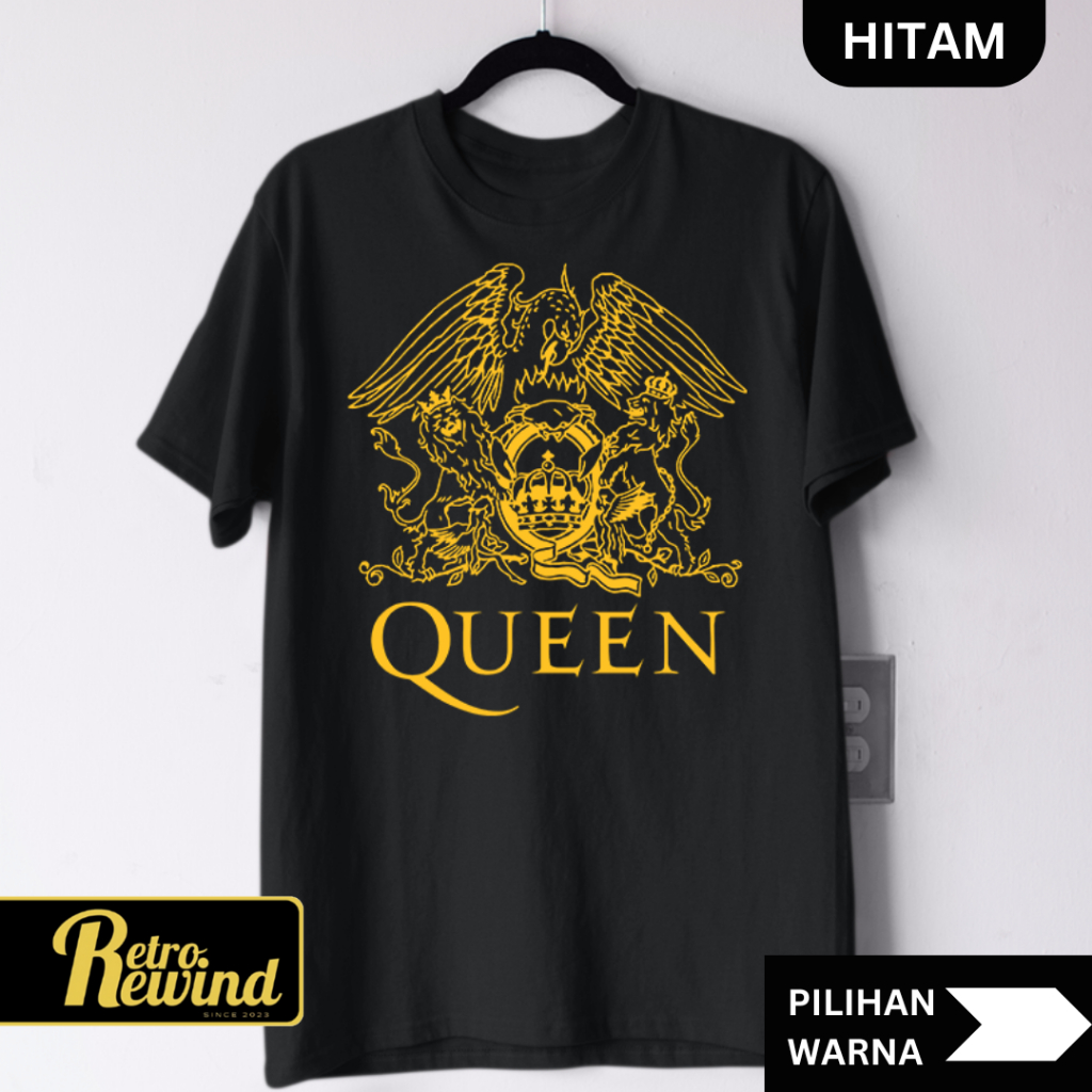 QUEEN LOGO BAND T-Shirt Adult T-Shirt Size S - 7XL Big Size Jumbo และ เสื้อยืดเด็ก Size XS - XL (อาย
