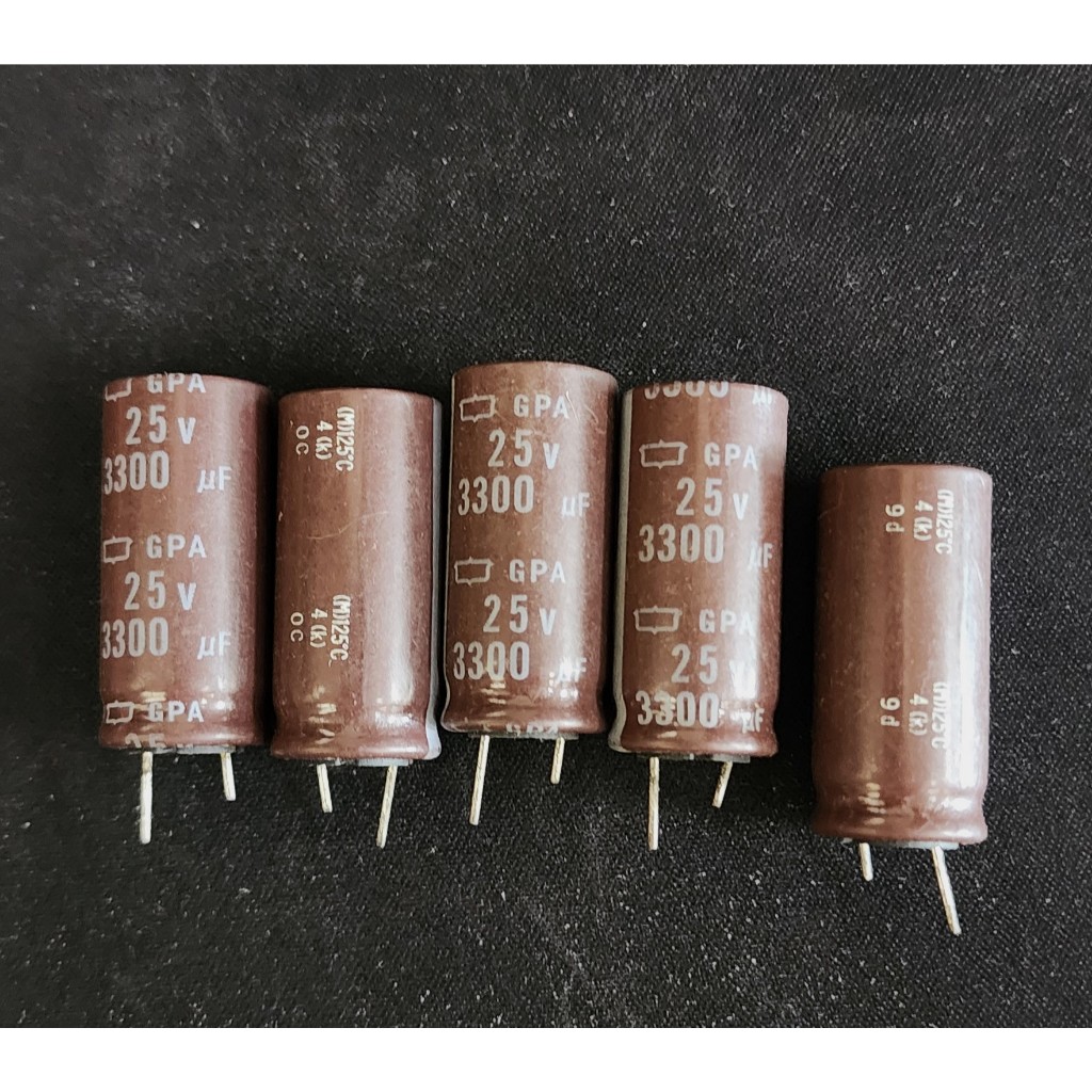 Elco Capacitor 3300uf 25v GPA - ราคาต่อ 1 ชิ้น