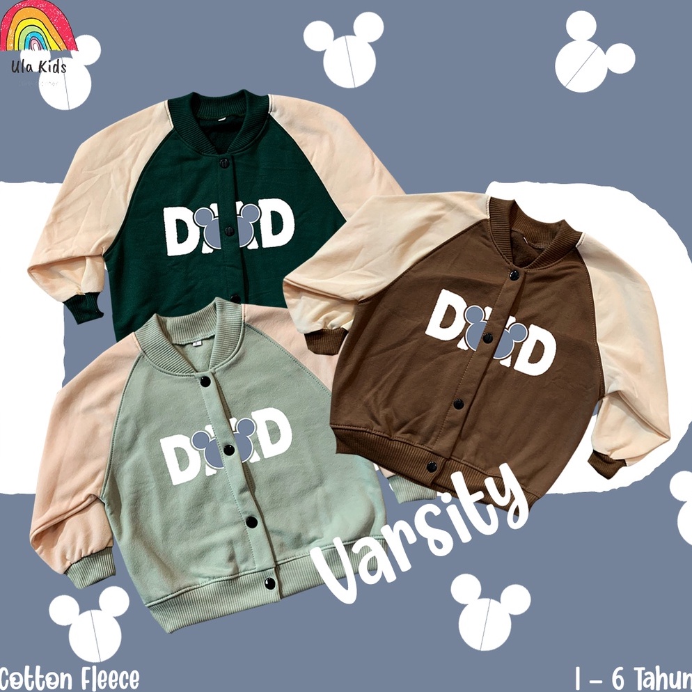 CODE D18Z Varsity Jacket Baseball Kids Ula Kids 1-6 Years Dad Mickey