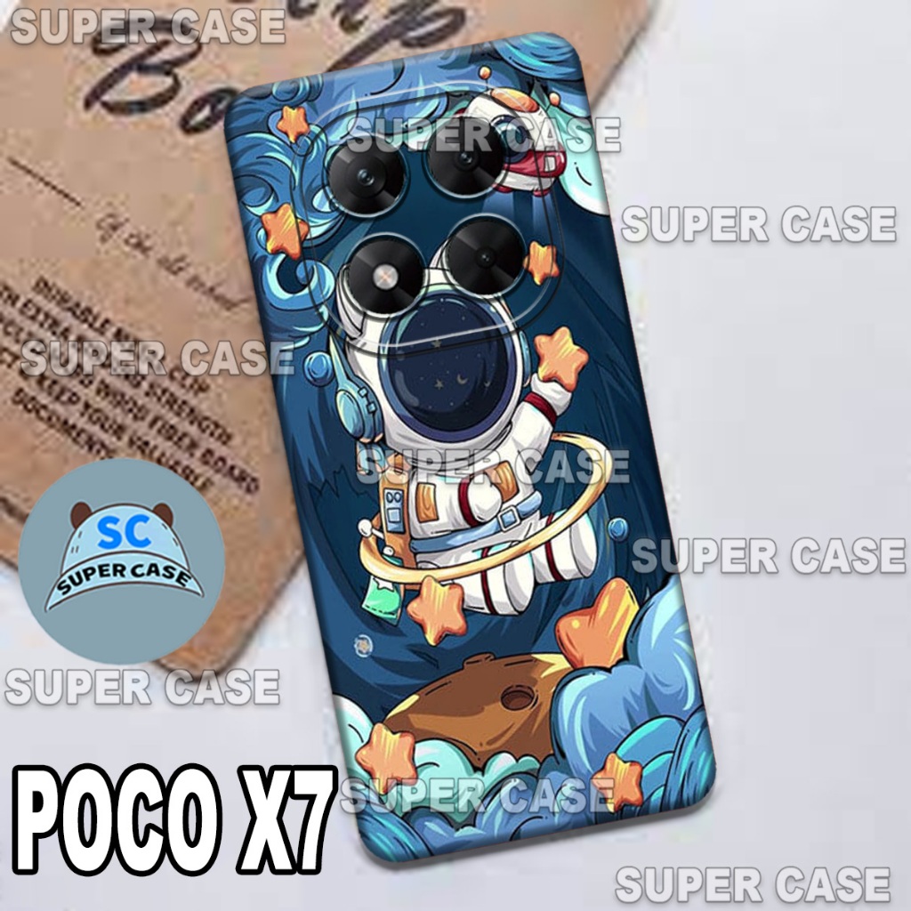 (Q6) Softcase Procamera HP สําหรับ POCO X7 ล่าสุด | ASTRONAUTS MOTIF | POCO X7 I Casing Softcase Pro