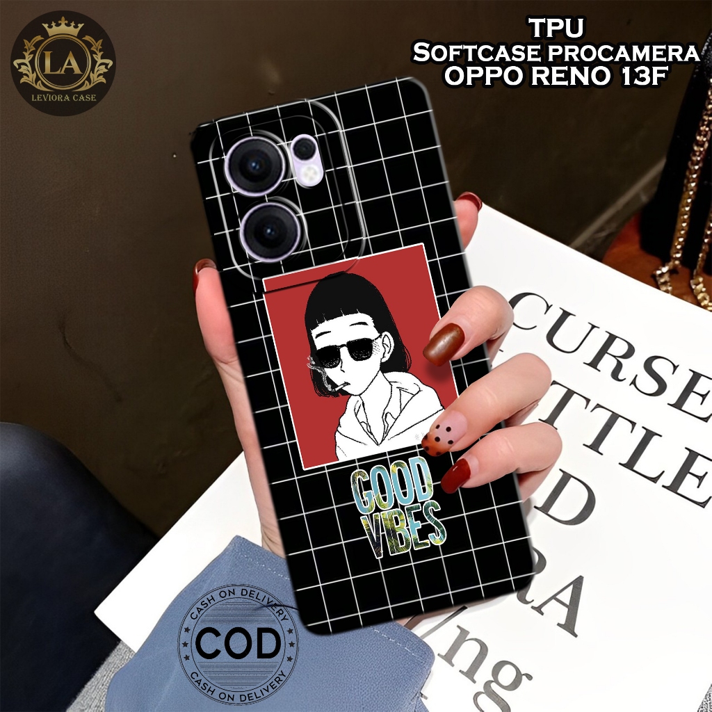 เคส HP ล่าสุด Oppo Reno 13F 2025 - เคส Leviora - เคสแฟชั่นสีดํา - Oppo Reno 13F 2025 Softcase - เคสก