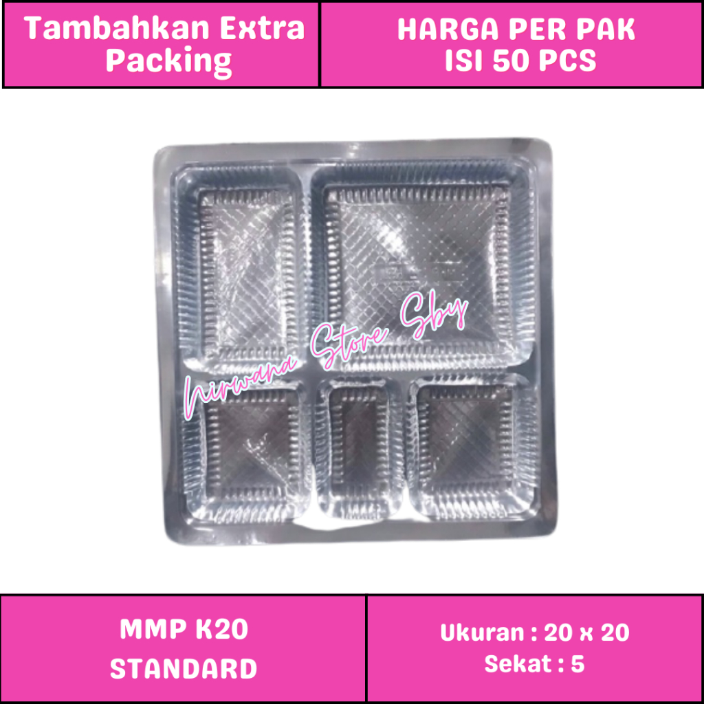 (50 ชิ้น) MMP K20 / Mika rice 5 ช่องสําหรับภายใน R10K / 20x20 STANDARD กล่องข้าว