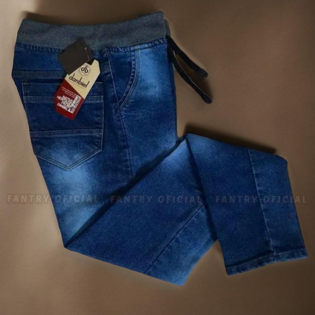 ผู้ชาย LONG JEANS_LONG RIP JEANS_RUBBER WAIST JEANS_FENTRY OFCIAL