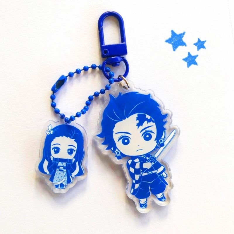 GANTUNGAN Tanjiro & nezuko พวงกุญแจ demons slayer - พวงกุญแจ hubucraft เครื่องประดับเล็ก ๆ