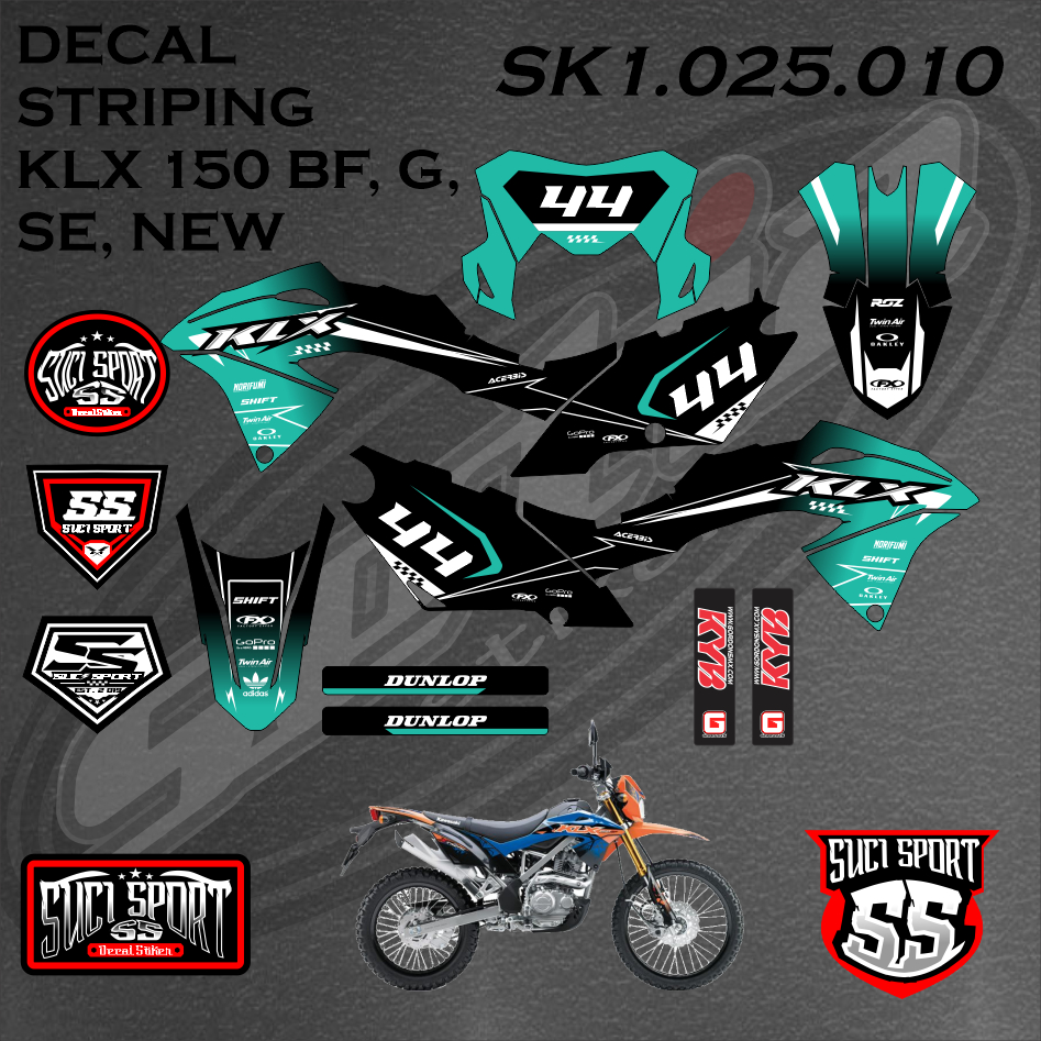 สติ๊กเกอร์ DECAL STRIPING KLX 150 L, BF, G, SE, NEW, KAWASAKI 2015-2022 (SK1.025.010)