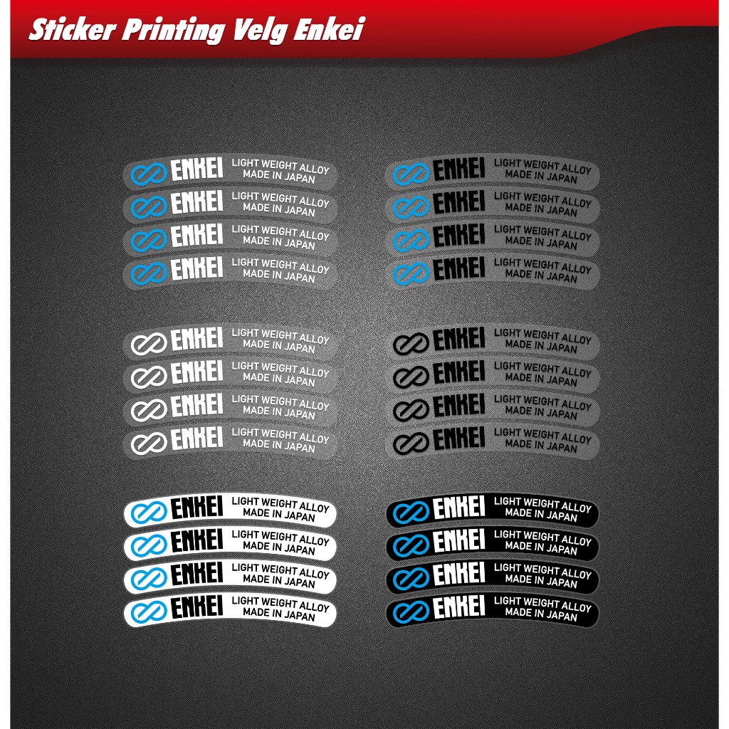 RK Sticker Printing Transparent Enkei Rims