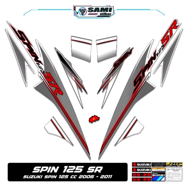 STRIPING SUZUKI SPIN 125 SR MOTIF 4 2006-2011 สติ๊กเกอร์ DECAL SPIN 125 SR สติ๊กเกอร์ SPIN 125 SR