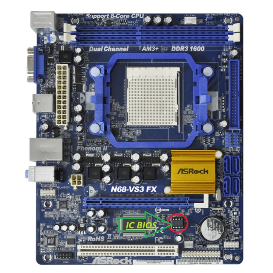 ไอซี BIOS ASRock N68-VS3 FX