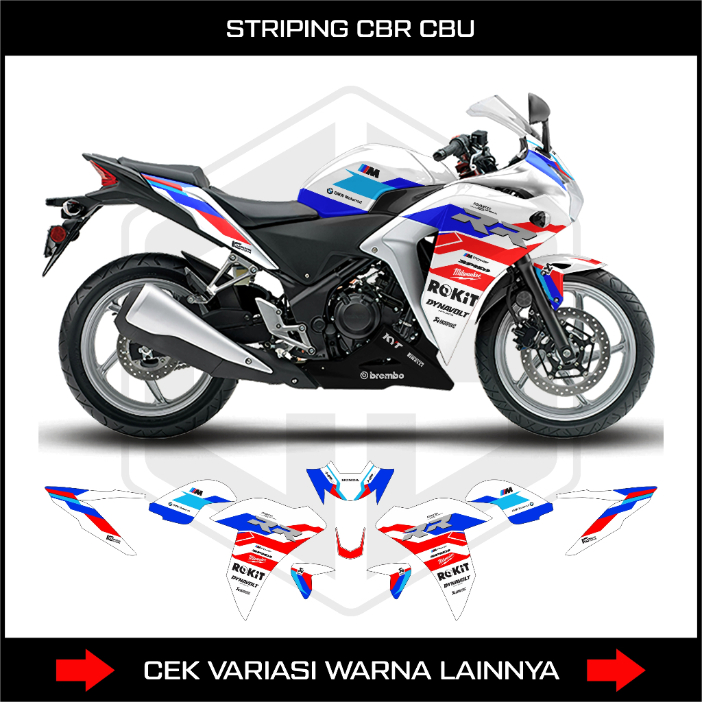 CBR CBU STRIPING / HONDA CBR 150 CBU LIVERY สติ๊กเกอร์ BMW DECAL