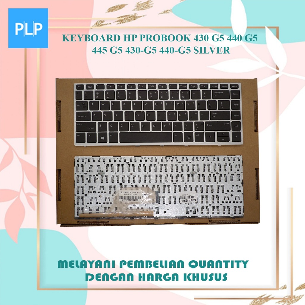 คีย์บอร์ดสีเงิน HP Probook 430 G5 440 G5 445 G5 430-G5 440-G5