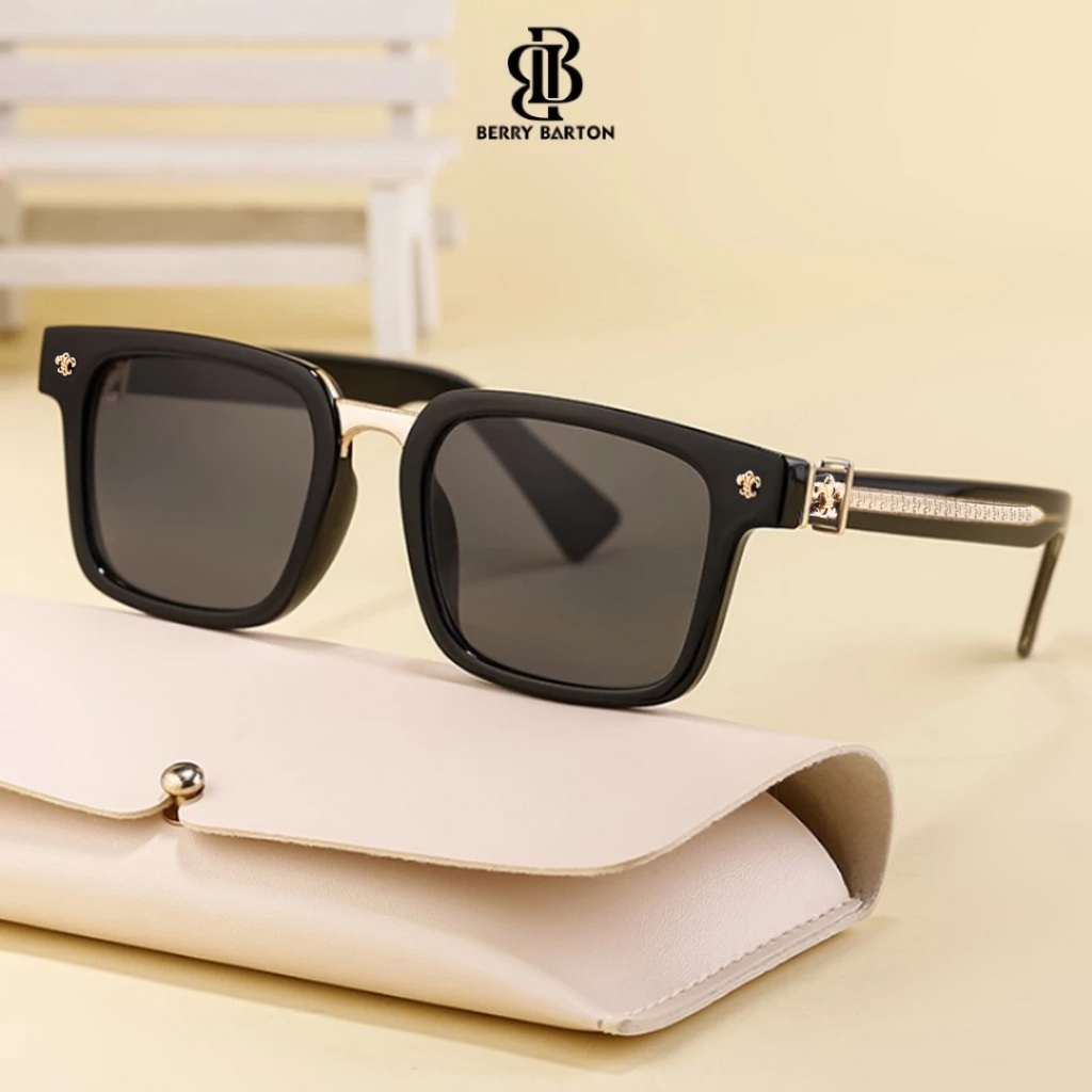 Berrybarton PC แว่นตากันแดดโลหะแฟชั่นสไตล์ผู้ชายผู้หญิง Anti UV400 ZS XC001 S