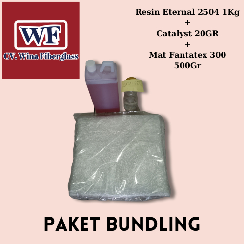 MERAH Eternal Red Resin 2504 1 KG + Catalyst 20 GR + 300 FANTATEX 500 GR