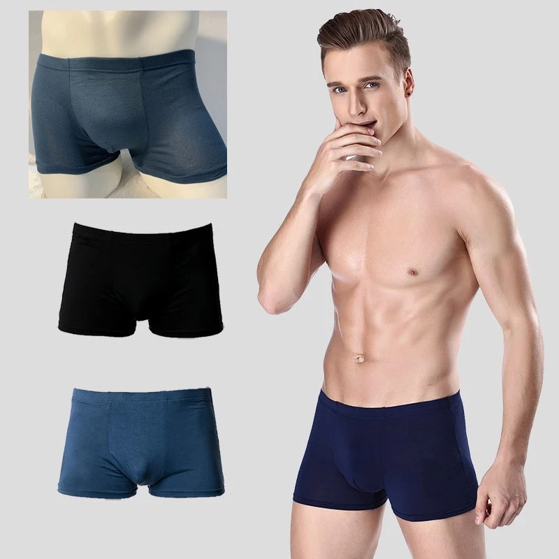 YOURA - กางเกงบ็อกเซอร์ชายไม่มีรอยต่อ CD Seamless Mens Boxer Ice Silk Man Underware Silk High Premiu