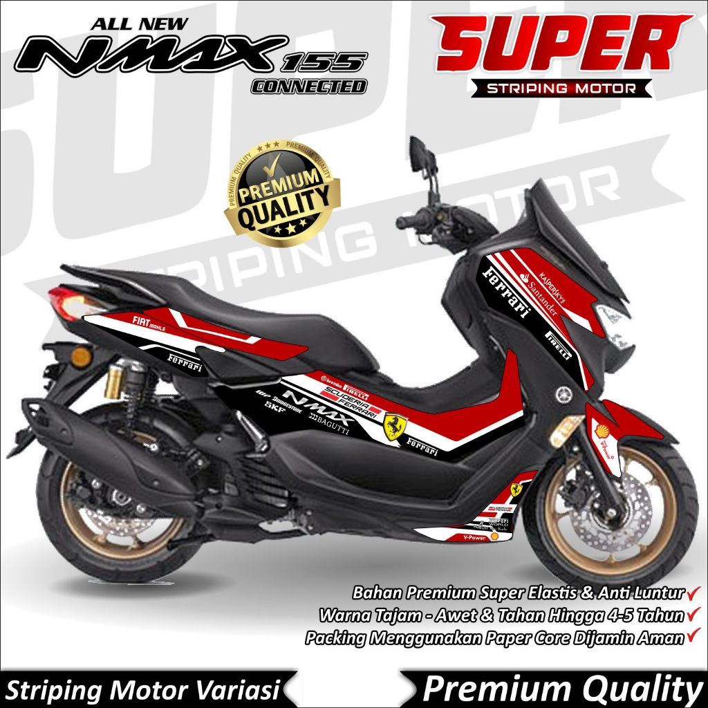 Nmax New 2020 - 2022 สติ๊กเกอร์ Anti-Fade Cool Nmax New 2020 - 2022 Striping Yamaha Nmax New 2020 - 