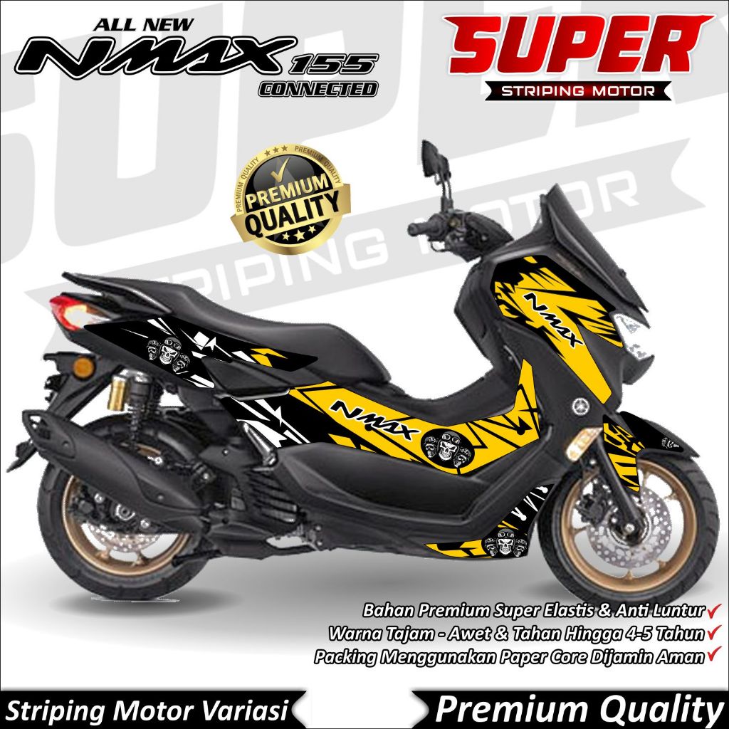 Nmax New 2020 - 2022 สติ๊กเกอร์ Anti-Fade Cool Nmax New 2020 - 2022 Striping Yamaha Nmax New 2020 - 