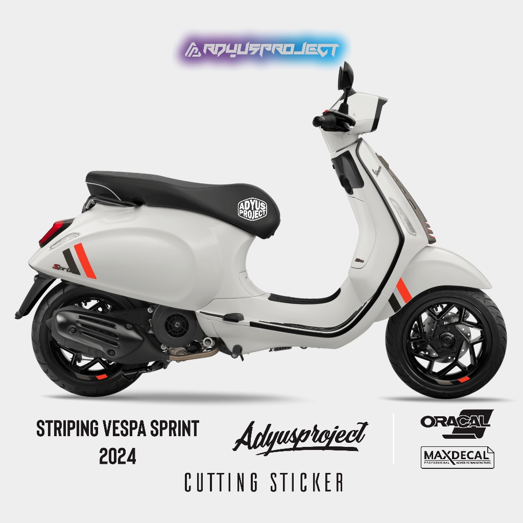Striping Vespa Sprint NEW 2024, Sprint & Primavera Cutting Sticker สติ๊กเกอร์เวสป้า