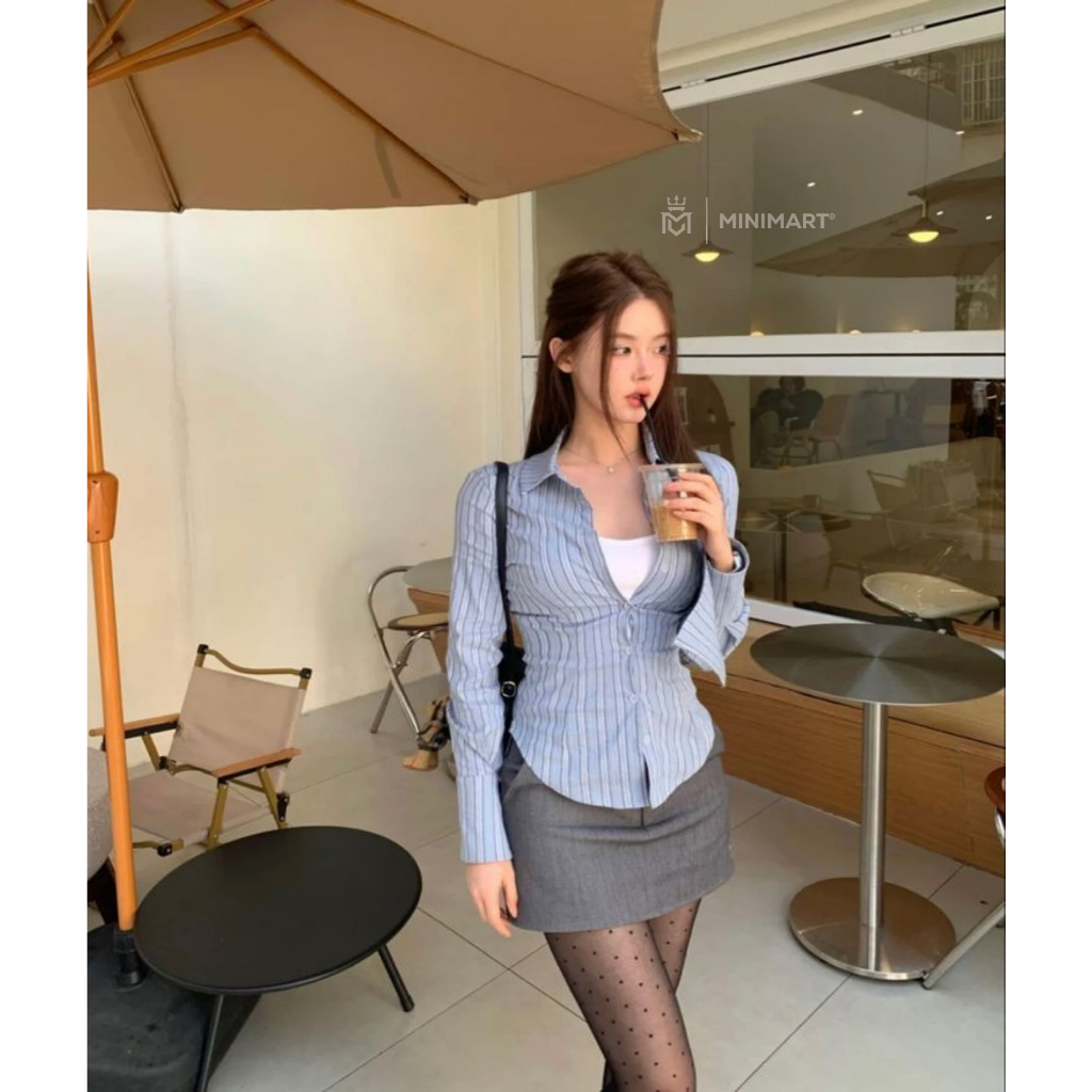 KEMEJA Julie เสื้อเชิ้ตเข้ารูป เสื้อทํางานผู้หญิง เสื้อเชิ้ตแขนยาว