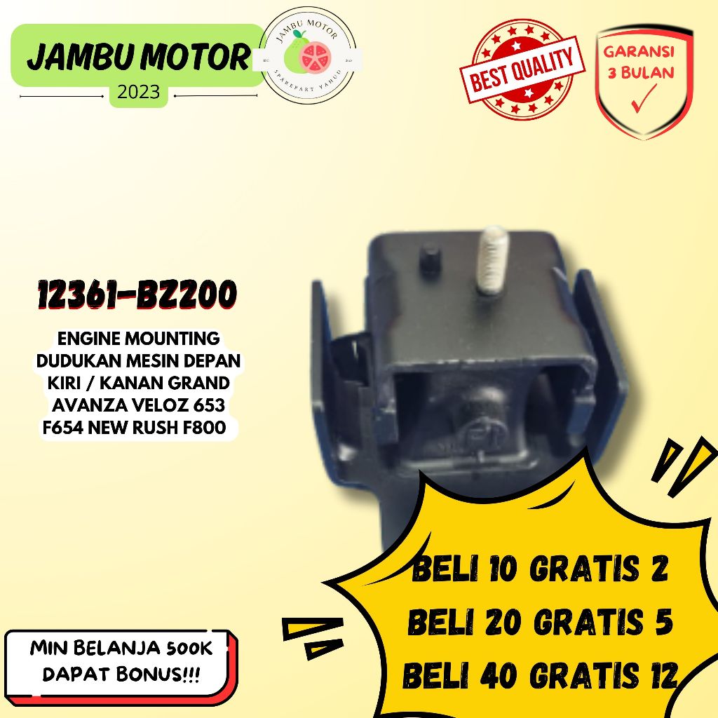 เครื่องยนต์ MOUNTING ด้านหน้าซ้าย / RIGHT ENGINE MOUNTING GRAND AVANZA VELOZ 553 F654 NEW RUSH F800 