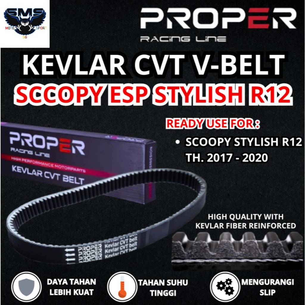 Vanbelt Vbelt Kevlar Proper Racing Line Scoopy Esp Stylish แหวน 12 r12 ยาง Donut first k16 k93 เข็มข