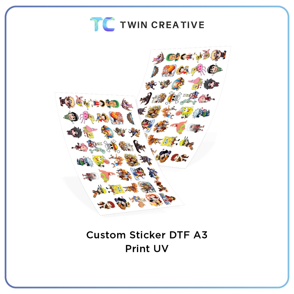 Custom DTF UV Print Sticker / Print Label - DTF UV Print Sticker A3