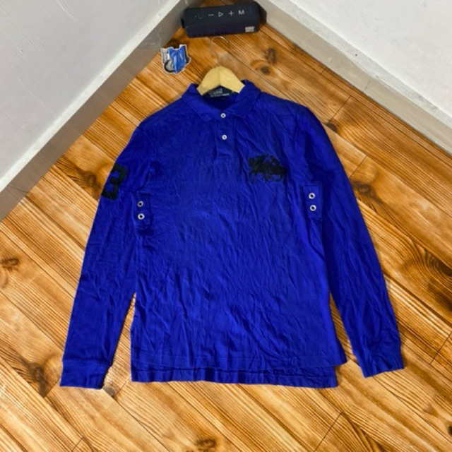 RALPH LAUREN BLUE RUGBY POLO