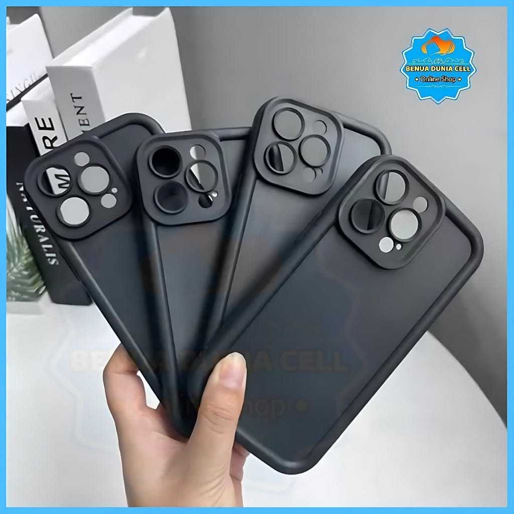 SOFTCASE MATTE ROSE FULL BLACK REALME X XT 3 3 PRO 5 5S 5i 5 PRO 6 6 PRO 7 7i C17 8 4G 5G 8 PRO 8i 9