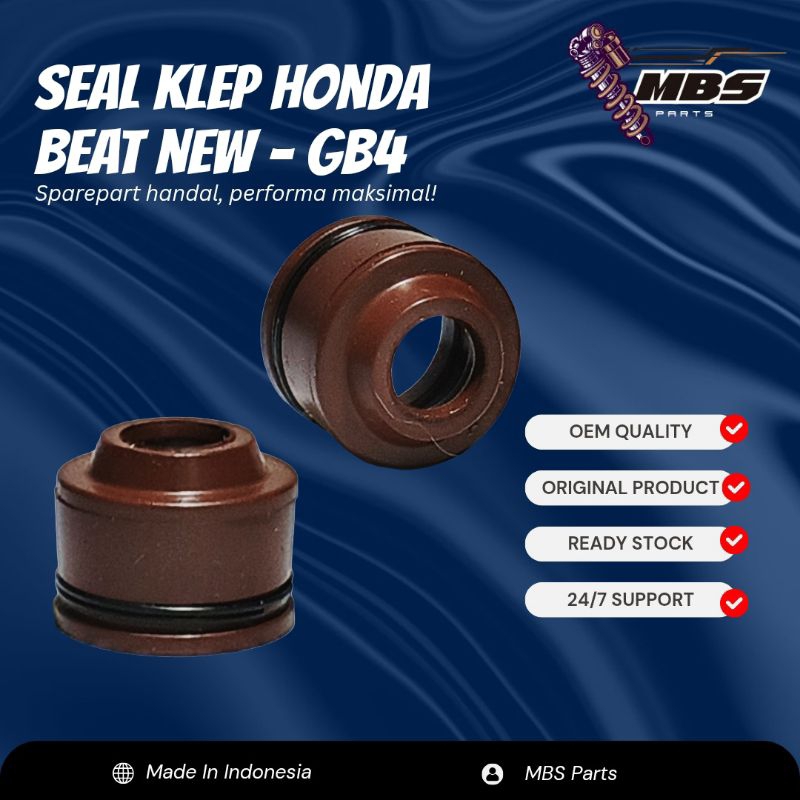 MBS PARTS ซีลวาล์วก้าน 5mm Honda Beat New FI K1A Vario 110 125 150 eSP PCX 125 150 Scoopy Supra X 12