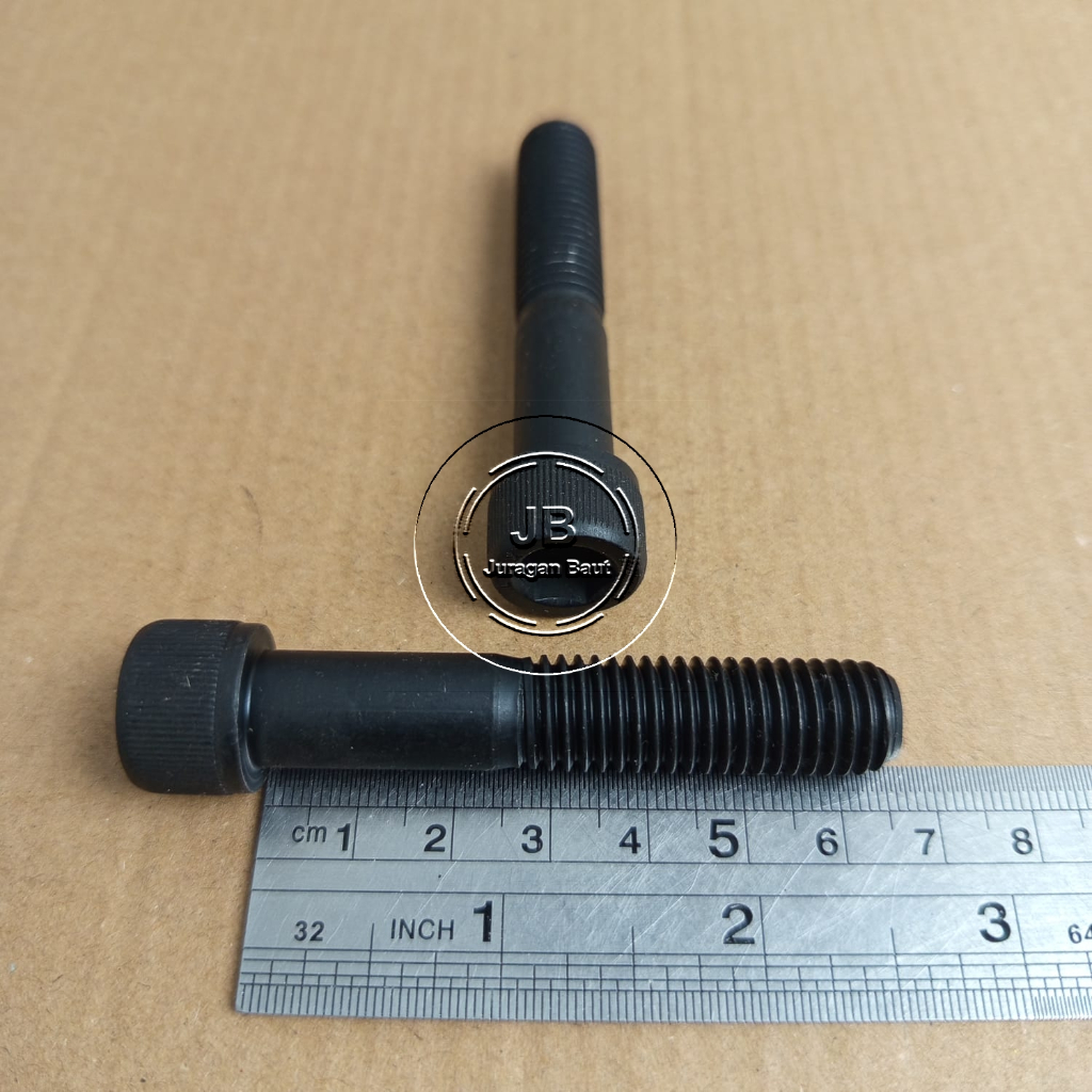 BOLT L M12 X 65 STEEL LENGTH 6,5 CM 6.5CM BAUD L STEEL M12X65 KEY L10 L 10 PAS KEY 17 HALF DRAT BLAC