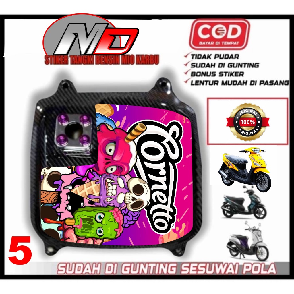 Striping STICKER PROTECTIVE TANK COVER MIO SPORTY CODE B / สติ๊กเกอร์ป้องกัน MIO SMILE TANK COVER CODE B