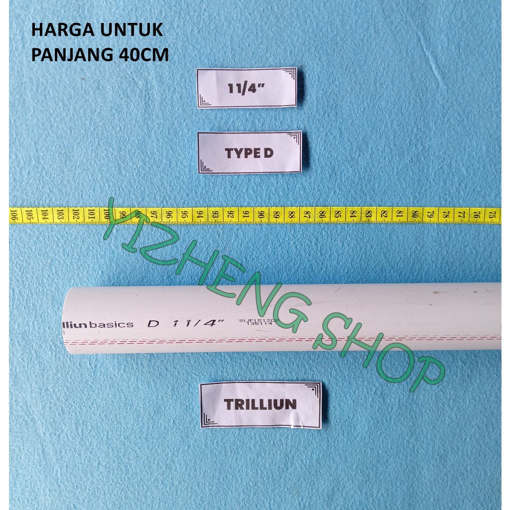 PVC PIPE 1 1/4" D LENGTH 40CM TRILLION