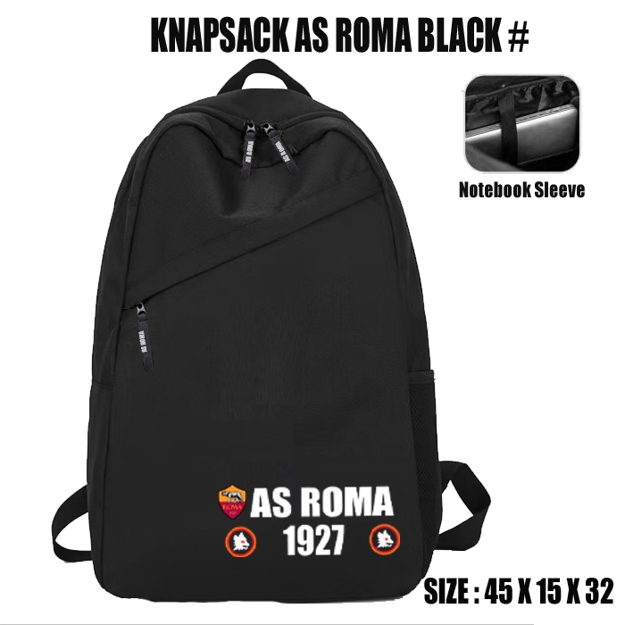 AS ROMA CHILDRENS BAG - AS ROMA FOOTBALL CLUB SCHOOL BAG - AS ROMA SCHOOL BACKPACK BAG - FOOTBALL CL