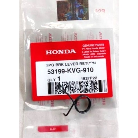 53199KVG910 มือเบรกสปริงกลับมาสําหรับ Honda BeAT FI, Scoopy eSP, Stylo 160, Vario 110, Vario 125 & 1